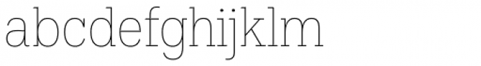 Hefring Slab Condensed Thin Font LOWERCASE