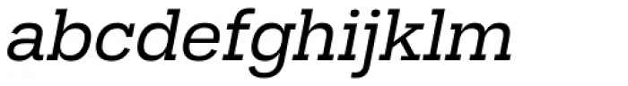 Hefring Slab Italic Font LOWERCASE