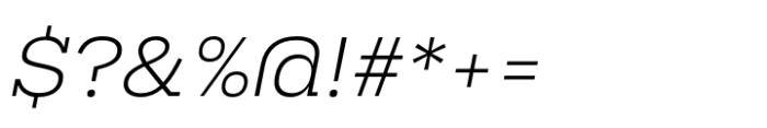 Hefring Slab Light Italic Font OTHER CHARS