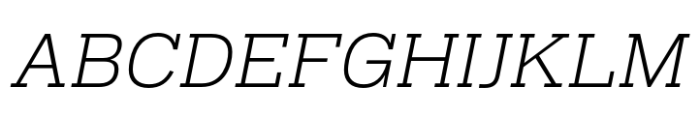 Hefring Slab Light Italic Font UPPERCASE