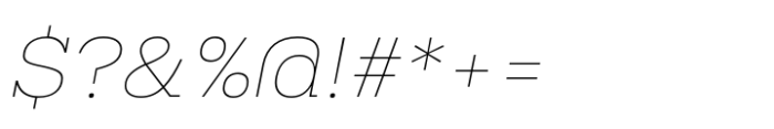 Hefring Slab Thin Italic Font OTHER CHARS