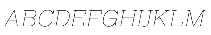 Hefring Slab Thin Italic Font UPPERCASE