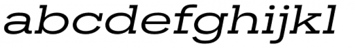 Hefring Slab Wide Italic Font LOWERCASE