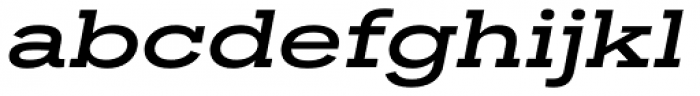 Hefring Slab Wide Medium Italic Font LOWERCASE