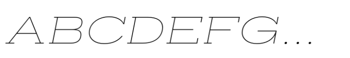 Hefring Slab Wide Thin Italic Font UPPERCASE