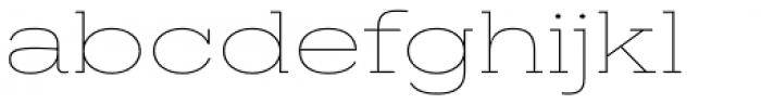 Hefring Slab Wide Thin Font LOWERCASE