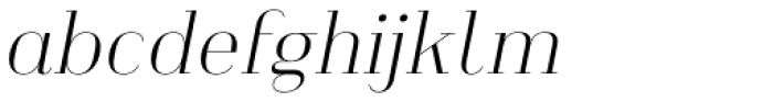 Heimat Didone 10 Extra Light Italic Font LOWERCASE