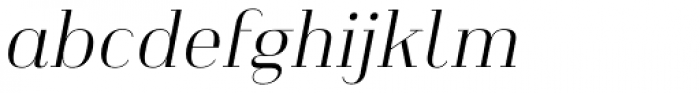 Heimat Didone 12 Light Italic Font LOWERCASE