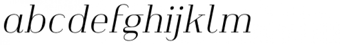 Heimat Didone 14 Extra Light Italic Font LOWERCASE