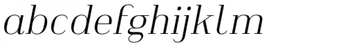 Heimat Didone 16 Extra Light Italic Font LOWERCASE