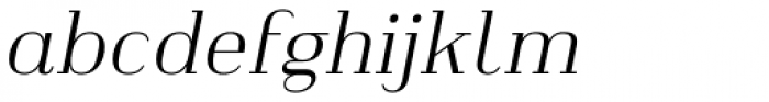 Heimat Didone 20 Extra Light Italic Font LOWERCASE