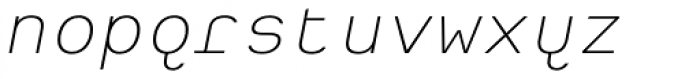 Heimat Mono ExtraLight Italic Font LOWERCASE