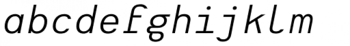Heimat Mono Italic Font LOWERCASE