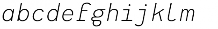 Heimat Mono Light Italic Font LOWERCASE