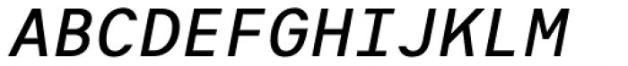 Heimat Mono SemiBold Italic Font UPPERCASE
