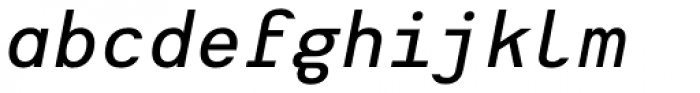 Heimat Mono SemiBold Italic Font LOWERCASE
