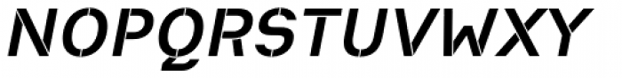 Heimat Stencil Bold Italic Font UPPERCASE