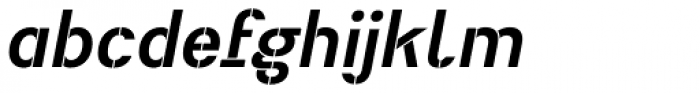 Heimat Stencil Bold Italic Font LOWERCASE