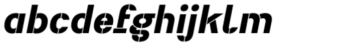 Heimat Stencil ExtraBold Italic Font LOWERCASE
