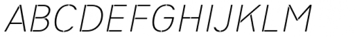 Heimat Stencil ExtraLight Italic Font UPPERCASE