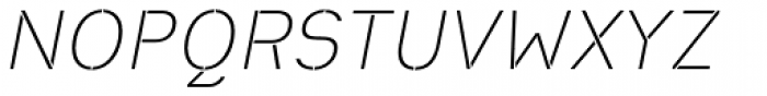 Heimat Stencil ExtraLight Italic Font UPPERCASE