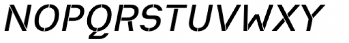 Heimat Stencil SemiBold Italic Font UPPERCASE