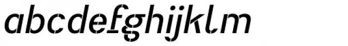Heimat Stencil SemiBold Italic Font LOWERCASE