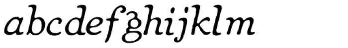 Heirloom Artcraft Thin Italic Font LOWERCASE