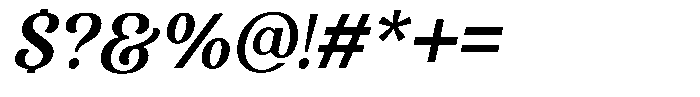 Heiruns Italic Font OTHER CHARS
