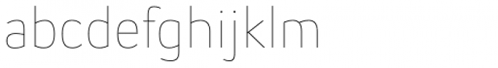 Helia Core Hairline Font LOWERCASE