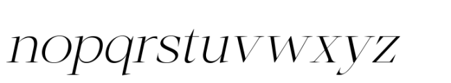 Helica Thin Italic Font LOWERCASE