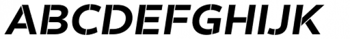 Helios Stencil Bold Italic Font UPPERCASE
