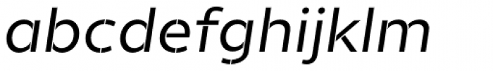 Helios Stencil Medium Italic Font LOWERCASE