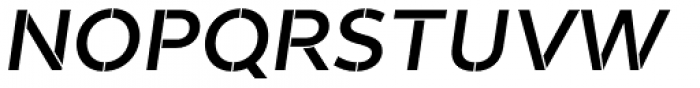 Helios Stencil Semi Bold Italic Font UPPERCASE