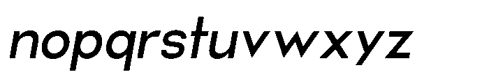 Helix Sans Helix Medium-Italic Font LOWERCASE