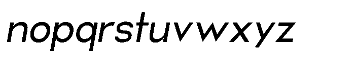 Helix Sans Helix Regular-Italic Font LOWERCASE