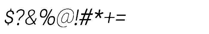 Helix Sans Helix Thin-Italic Font OTHER CHARS