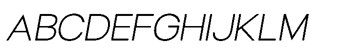 Helix Sans Helix Thin-Italic Font UPPERCASE