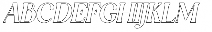 Hella Instegra Italic Outline Font UPPERCASE