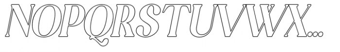 Hella Instegra Italic Outline Font UPPERCASE