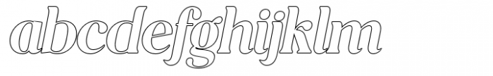 Hella Instegra Italic Outline Font LOWERCASE