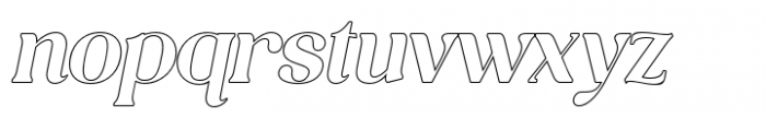 Hella Instegra Italic Outline Font LOWERCASE