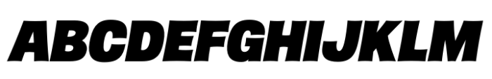 Hellafine Extra Bold Italic Font UPPERCASE
