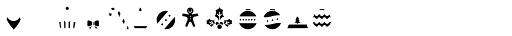 Hello Christmas Icons Fill Font LOWERCASE