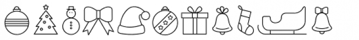 Hello Christmas Icons Font UPPERCASE
