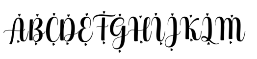 Hello Georgina Script Regular Love Font UPPERCASE
