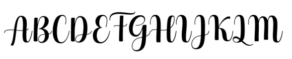 Hello Georgina Script Regular Font UPPERCASE