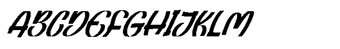 Hello Lazy Italic Font UPPERCASE