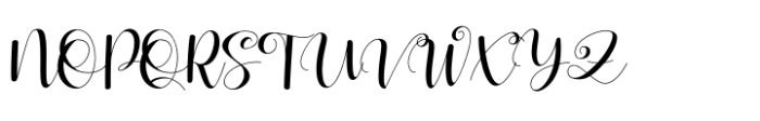 Hello Tiffany Font UPPERCASE