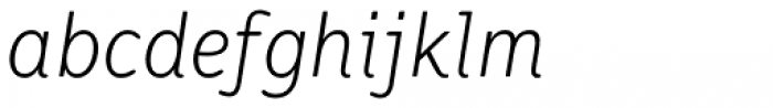 Hellschreiber Sans Light Italic Font LOWERCASE